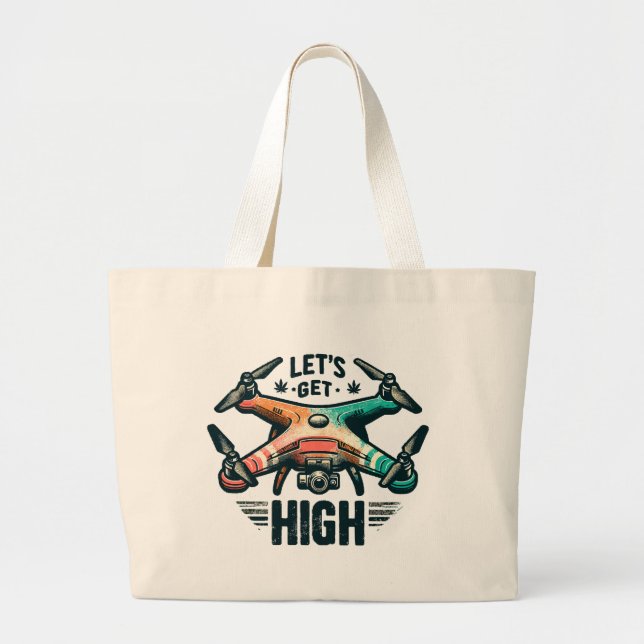 Drone Pilot Large Tote Bag (Front)