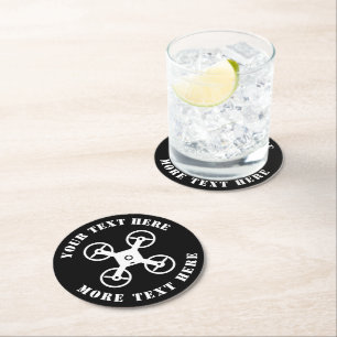 Drone pilot quadcopter custom drink coasters