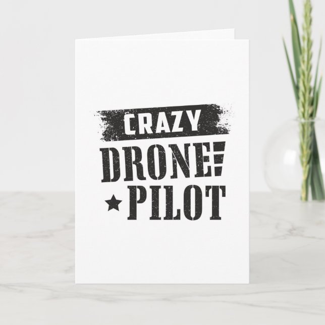 Drone Pilot Quadcopter Drones FPV Funny Gift Card (Front)