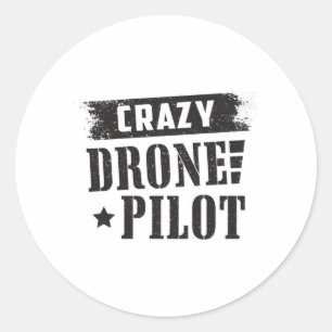 Drone Pilot Quadcopter Drones FPV Funny Gift Classic Round Sticker