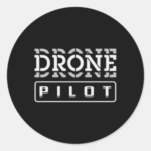 Drone Pilot Quadcopter FPV Drones Camera Gift Idea Classic Round Sticker