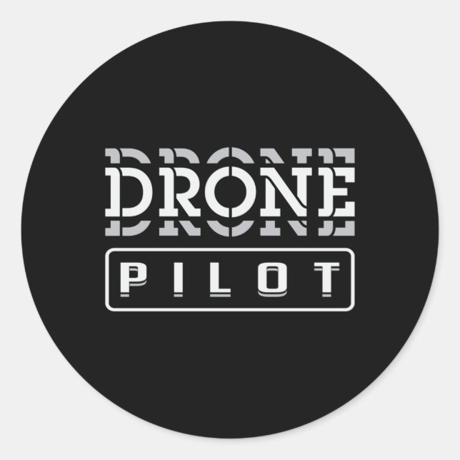 Drone Pilot Quadcopter FPV Drones Camera Gift Idea Classic Round Sticker (Front)