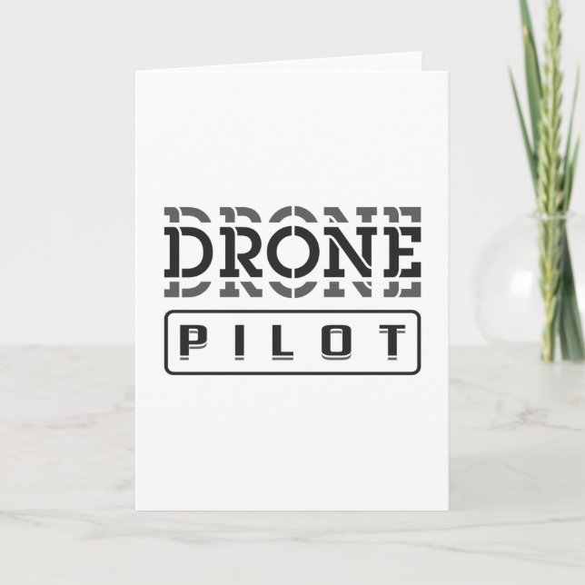 Drone Pilot Quadcopter FPV Drones Funny Gift Idea Card (Front)