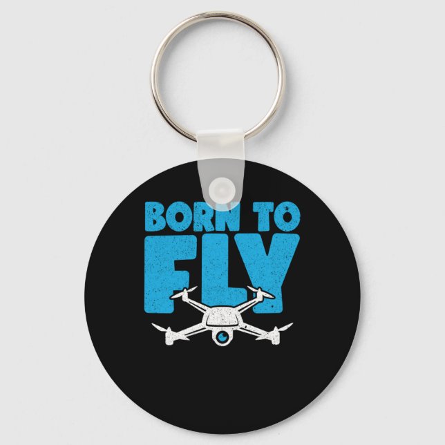 Drone Pilot Quadcopter Keychain (Front)