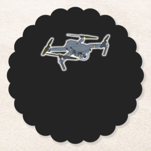 Drone Pilot Quadcopter Pilot Flying Drones Paper Coaster