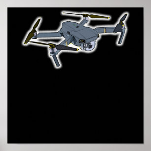 Drone Pilot Quadcopter Pilot Flying Drones Poster