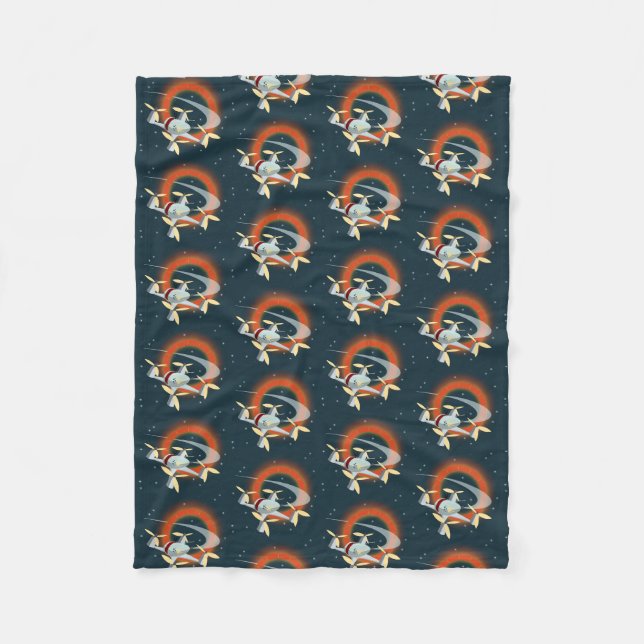Drone Racing Fleece Blanket (Front)