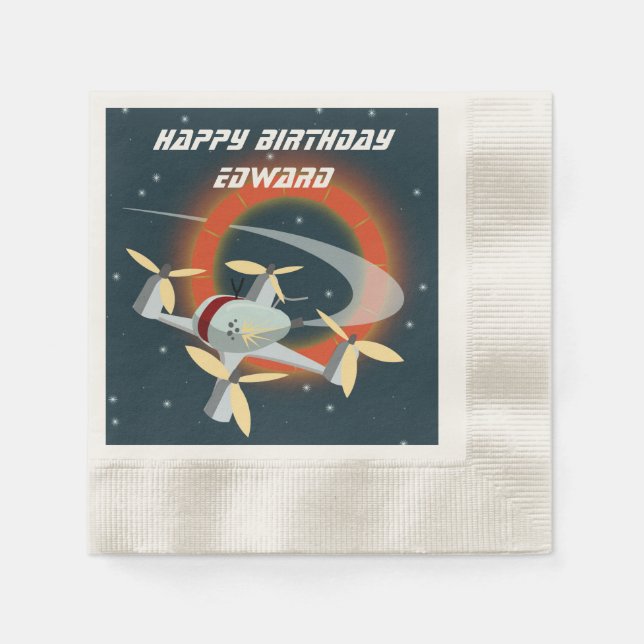 Drone Racing Napkin (Front)