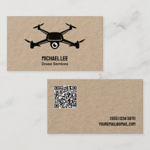 Drone Services Custom QR Business Card