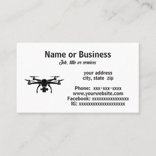 Drone silhouette business card