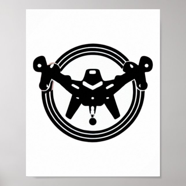 Drone Swarm Uav Rpv Team Pilot Art Ukraine Patch  Poster (Front)