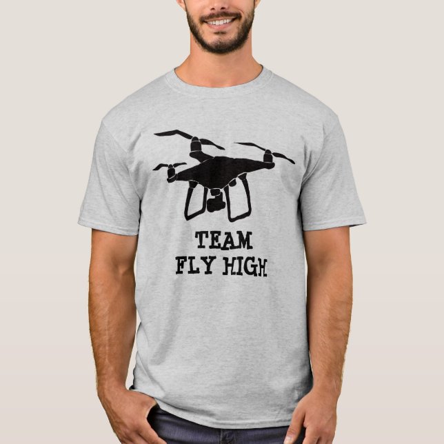 Drone Team Personalized Graphic T-Shirt (Front)
