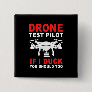 Drone Test Pilot 2 Inch Square Button