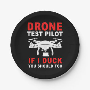 Drone Test Pilot Paper Plate