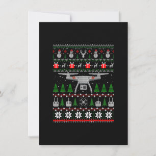 Drone Ugly Christmas Sweater Shirt Funny Quadcopte Invitation