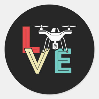 Drones Drone Pilot 'S Day Quadcopter Drone Classic Round Sticker