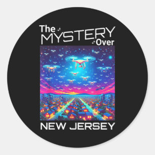 Drones New Jersey The Mystery Over New Jersey Funn Classic Round Sticker