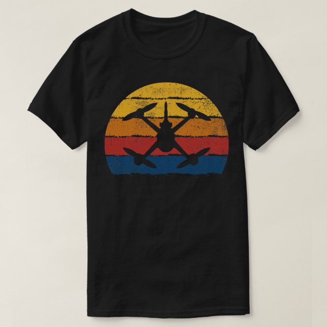 Drones Quadcopter Drone Racing T-Shirt (Design Front)