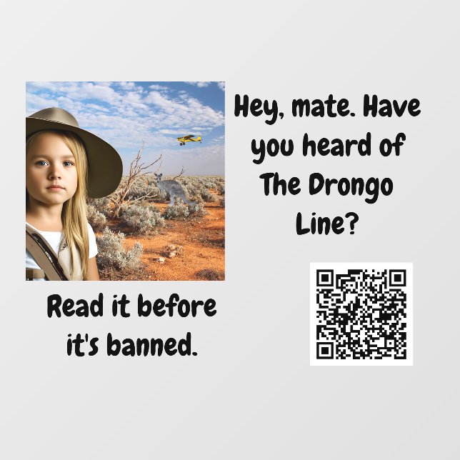 Drongo Line Window Cling (Sheet)