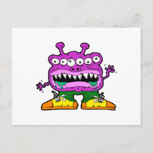 Drooling Alien Postcard