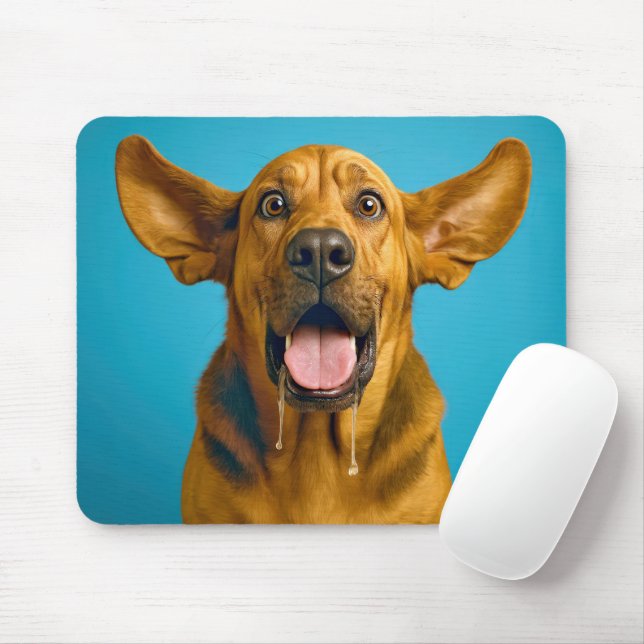 Drooling Bloodhound Humour Mouse Pad (With Mouse)