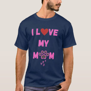 DroolingDog Dog Clothes I Love My Mom Pet Puppy Co T-Shirt