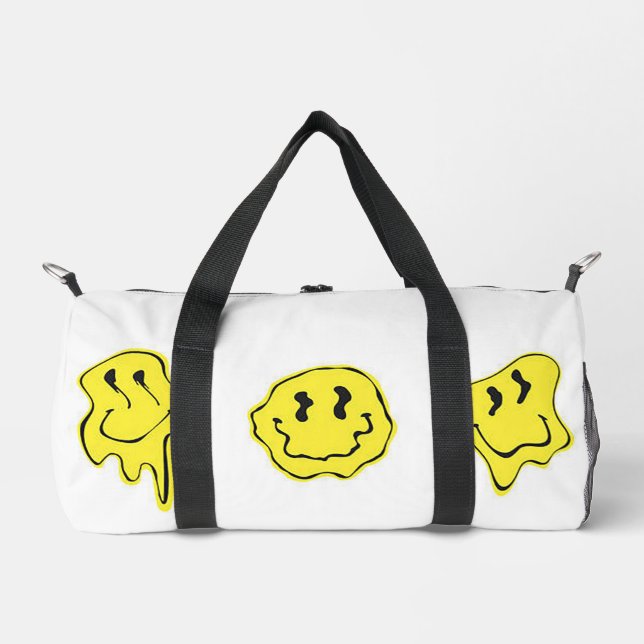 Drooping Smile Faces Duffle Bag (Front)
