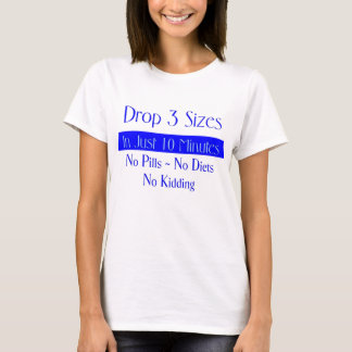 Drop 3 Sizes Blue Tee Shirt