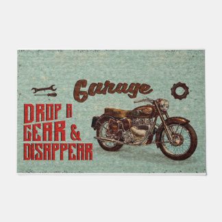 Drop A Gear And Disappear Garage Doormat