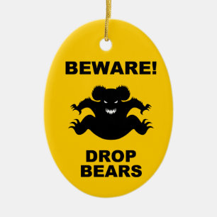 Drop Bears! Ceramic Ornament