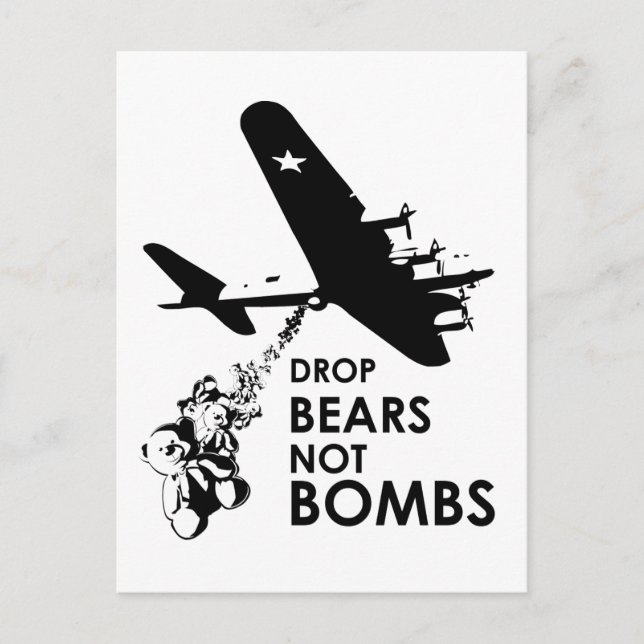 Drop Bears not Bombs Postcard (Front)
