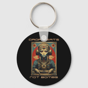 Drop Beats Not Bombs Anti-war Alien Annunaki Keychain