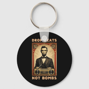 Drop Beats Not Bombs Anti-war Keychain