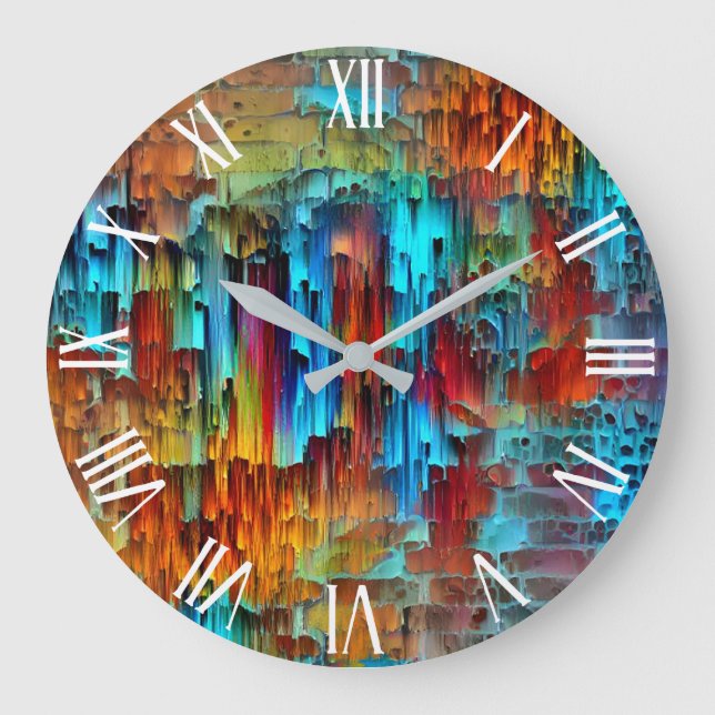 Drop Colour Wall Art Dream Large Clock (Front)