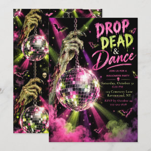 Drop Dead & Dance Halloween Party Invitation