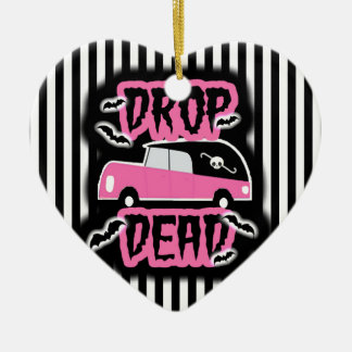Drop Dead Hearse Ceramic Ornament
