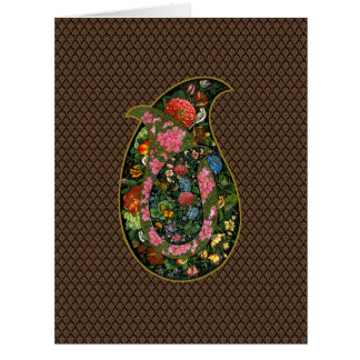 Drop decorated with flowers and birds of the art