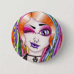 Drop Dread Gorgeous 2 Inch Round Button