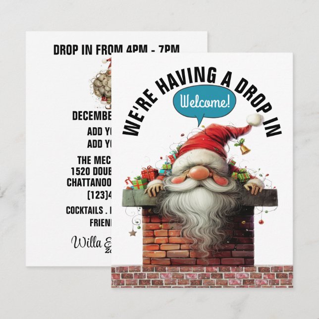 DROP IN Flat Holiday Card (Front/Back)