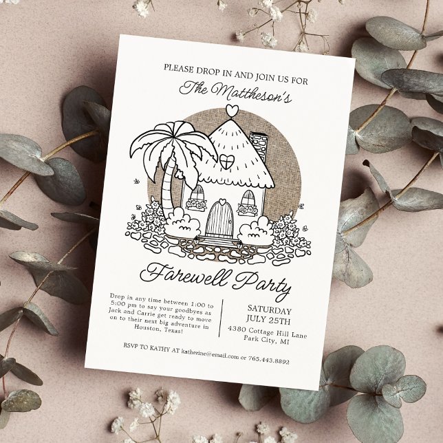 Drop In Stop By Summer Beachy Farewell Party Invitation (Creator Uploaded)