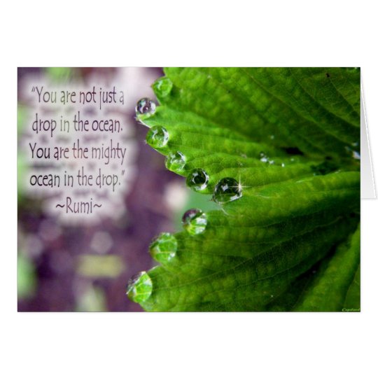 "Drop in the Ocean" Rumi Greeting Card