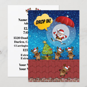 DROP IN Version 2 no cocktail Christmas Invitation