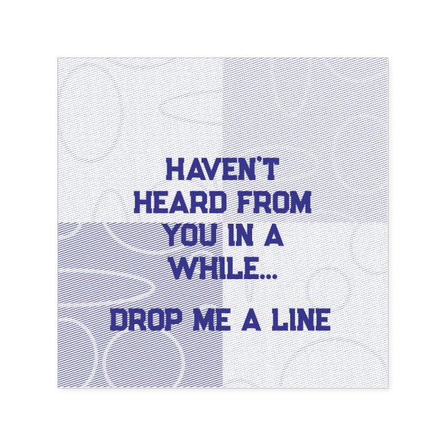 Drop Me A Line Fun Retro Quad Circles  Self-inking Stamp (Design)