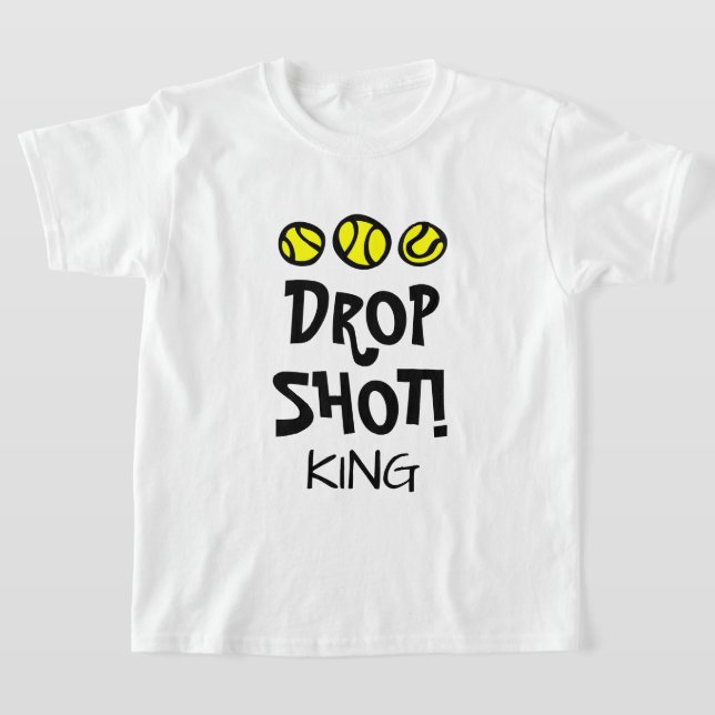 Drop Shot King Funny t-shirt de tennis pour enfant (Poser)
