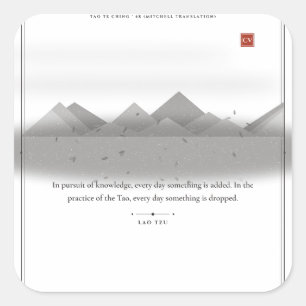 Drop Something — Lao Tzu Chapter 48 Sticker