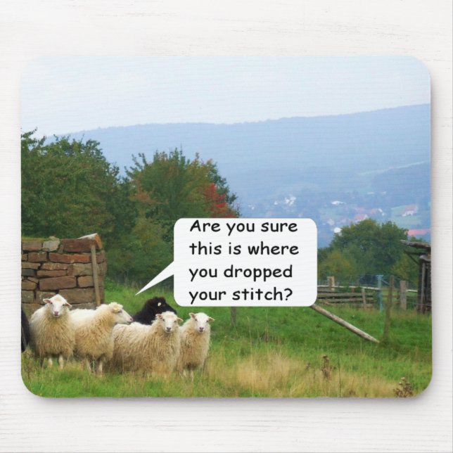 Drop Stitch Sheep Mousepad (Front)