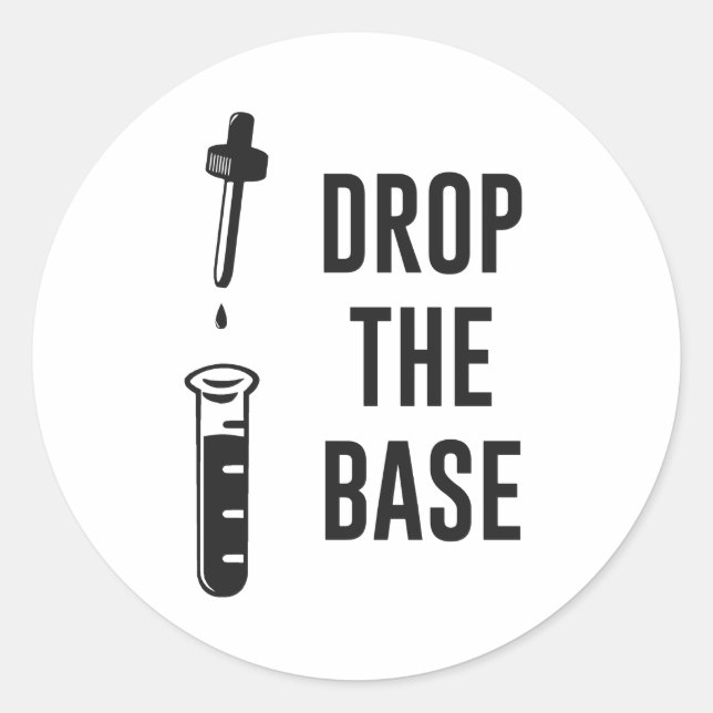 Drop the Bass Chemistry Base Classic Round Sticker (Front)