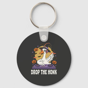 Drop The Honk Halloween DJ Goose Keychain