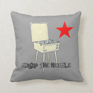 Drop the needle retro vinyl pillow cushion