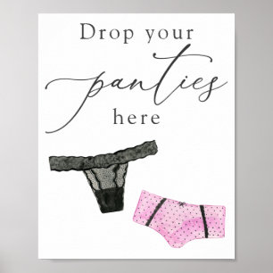 Drop Your Panties Here Lingerie Shower Sign